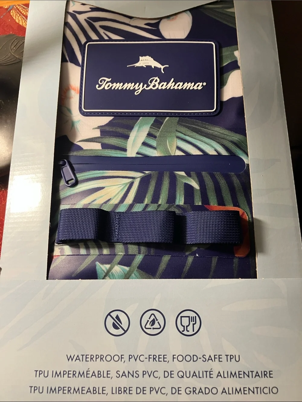 Tommy Bahama Navy Tropical Leaf Waterproof Dry Bag 5 Stars